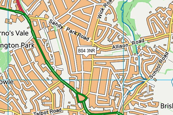 BS4 3NR map - OS VectorMap District (Ordnance Survey)