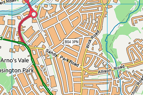 BS4 3PN map - OS VectorMap District (Ordnance Survey)