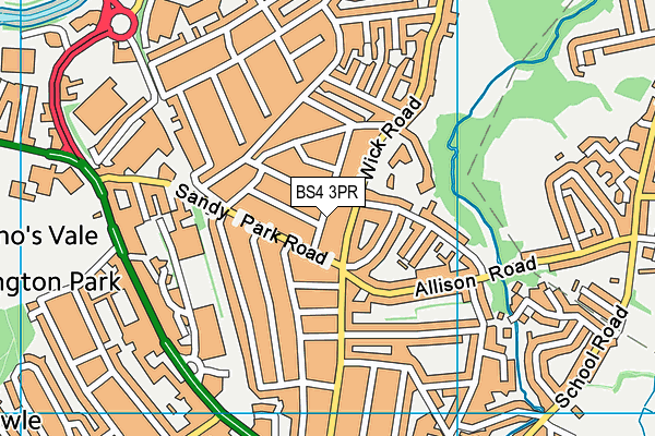 BS4 3PR map - OS VectorMap District (Ordnance Survey)