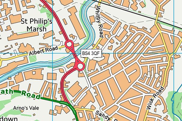 BS4 3QF map - OS VectorMap District (Ordnance Survey)