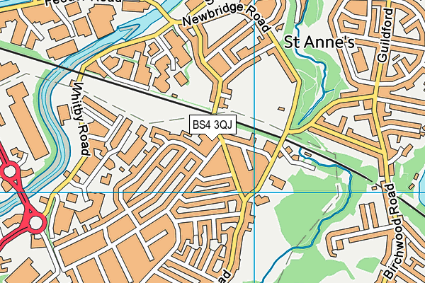 BS4 3QJ map - OS VectorMap District (Ordnance Survey)