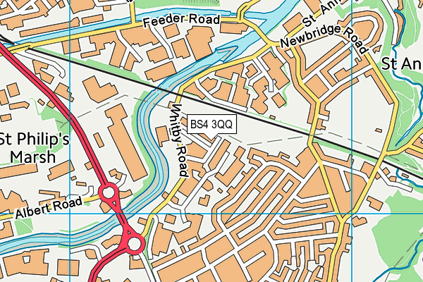 BS4 3QQ map - OS VectorMap District (Ordnance Survey)