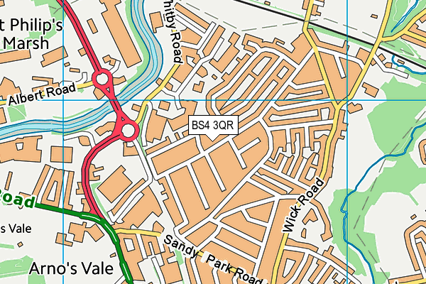 BS4 3QR map - OS VectorMap District (Ordnance Survey)