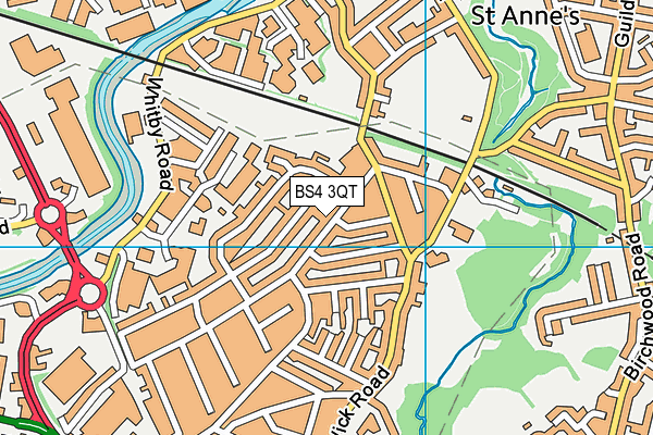 BS4 3QT map - OS VectorMap District (Ordnance Survey)