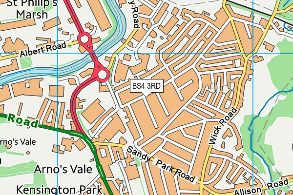 BS4 3RD map - OS VectorMap District (Ordnance Survey)