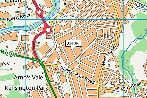 BS4 3RF map - OS VectorMap District (Ordnance Survey)