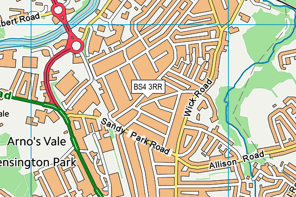 BS4 3RR map - OS VectorMap District (Ordnance Survey)