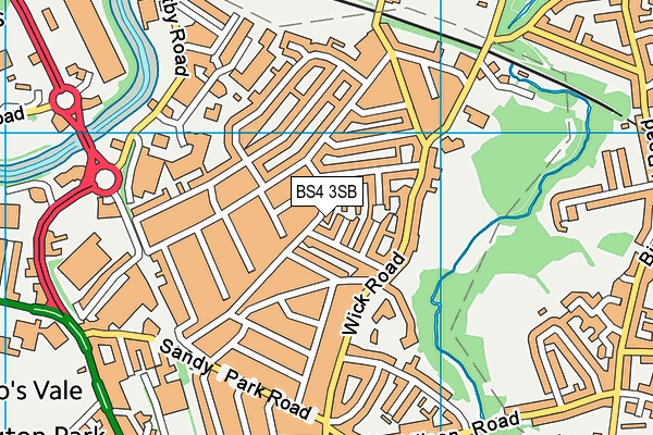 BS4 3SB map - OS VectorMap District (Ordnance Survey)