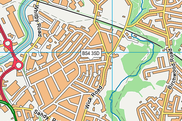 BS4 3SD map - OS VectorMap District (Ordnance Survey)