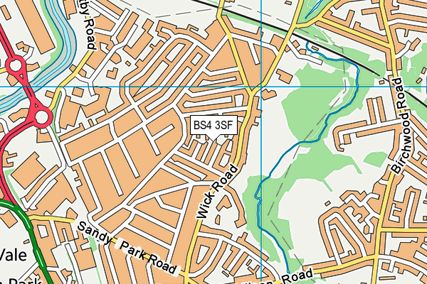 BS4 3SF map - OS VectorMap District (Ordnance Survey)