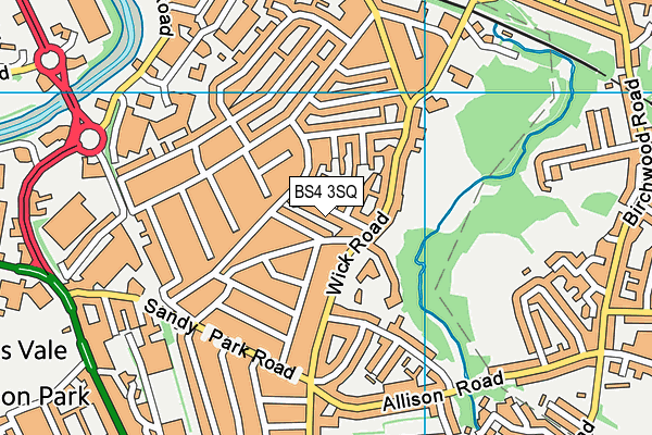 BS4 3SQ map - OS VectorMap District (Ordnance Survey)