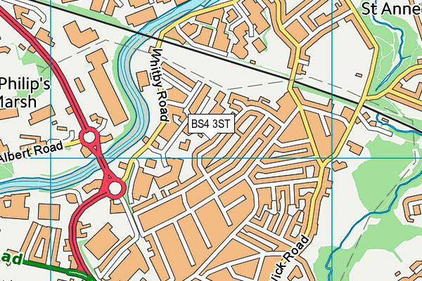 BS4 3ST map - OS VectorMap District (Ordnance Survey)