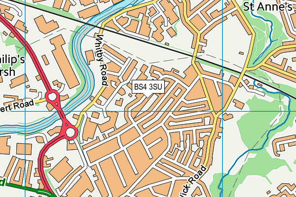 BS4 3SU map - OS VectorMap District (Ordnance Survey)