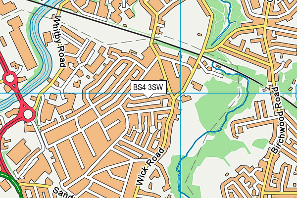 BS4 3SW map - OS VectorMap District (Ordnance Survey)