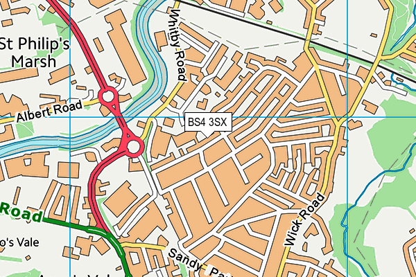 BS4 3SX map - OS VectorMap District (Ordnance Survey)