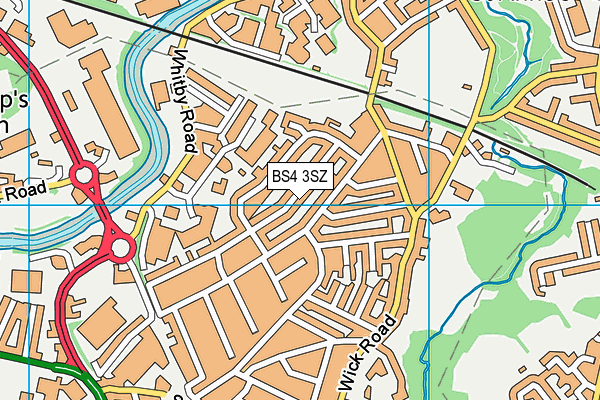 BS4 3SZ map - OS VectorMap District (Ordnance Survey)