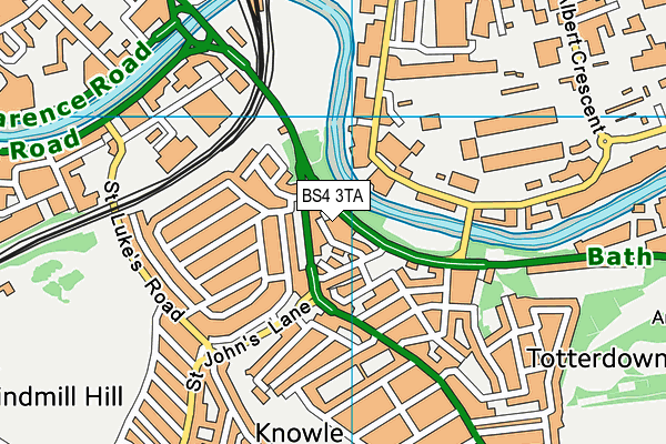 BS4 3TA map - OS VectorMap District (Ordnance Survey)