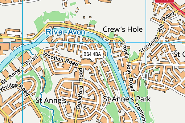 BS4 4BA map - OS VectorMap District (Ordnance Survey)