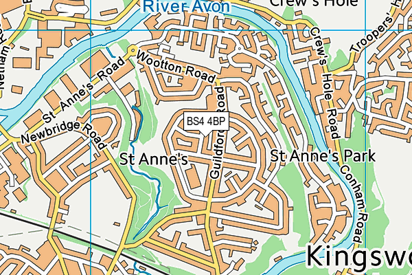 BS4 4BP map - OS VectorMap District (Ordnance Survey)