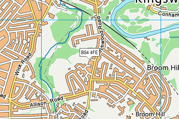 BS4 4FE map - OS VectorMap District (Ordnance Survey)