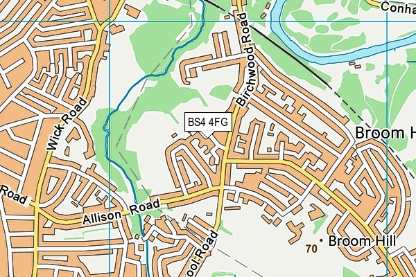 BS4 4FG map - OS VectorMap District (Ordnance Survey)