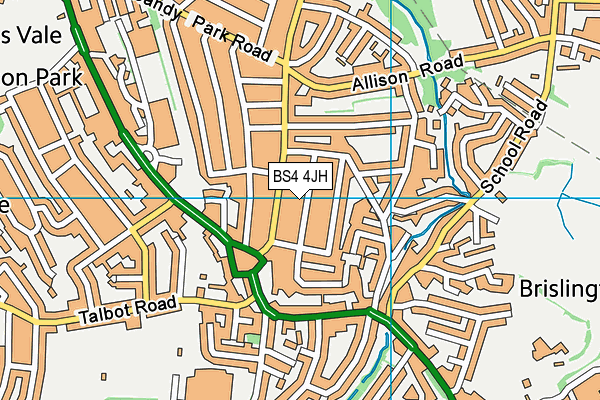 BS4 4JH map - OS VectorMap District (Ordnance Survey)