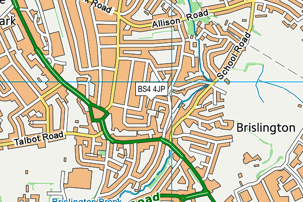 BS4 4JP map - OS VectorMap District (Ordnance Survey)