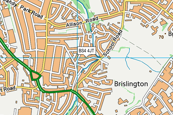 BS4 4JT map - OS VectorMap District (Ordnance Survey)