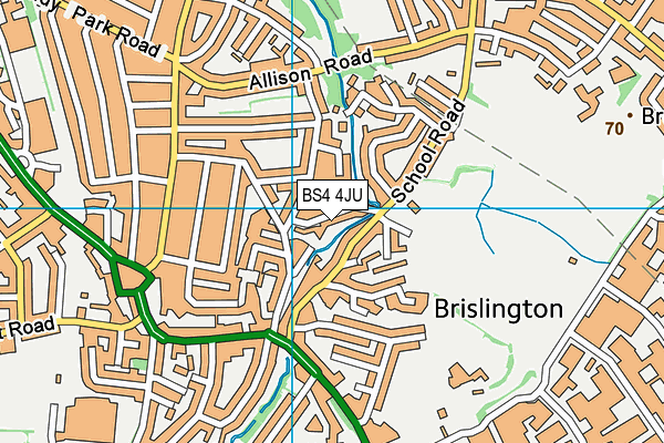 BS4 4JU map - OS VectorMap District (Ordnance Survey)