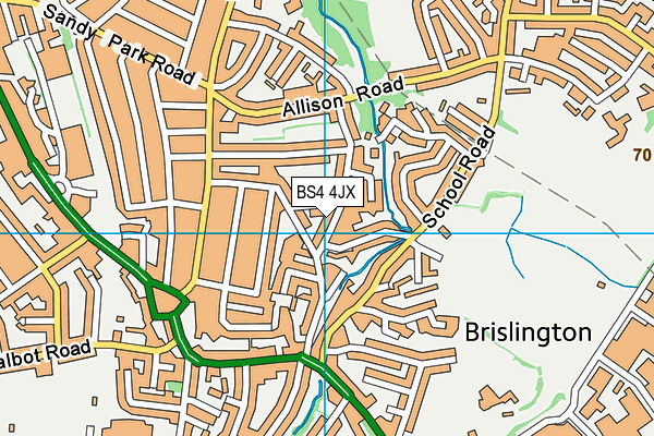 BS4 4JX map - OS VectorMap District (Ordnance Survey)