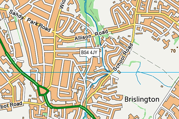 BS4 4JY map - OS VectorMap District (Ordnance Survey)