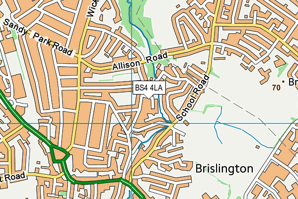 BS4 4LA map - OS VectorMap District (Ordnance Survey)