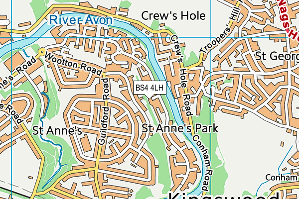 BS4 4LH map - OS VectorMap District (Ordnance Survey)