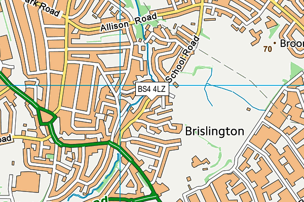 BS4 4LZ map - OS VectorMap District (Ordnance Survey)