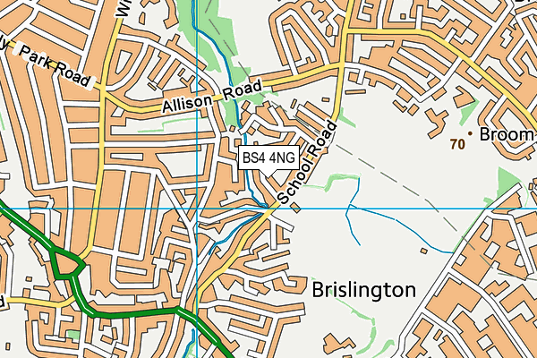 BS4 4NG map - OS VectorMap District (Ordnance Survey)