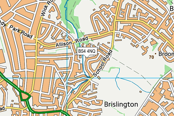 BS4 4NQ map - OS VectorMap District (Ordnance Survey)
