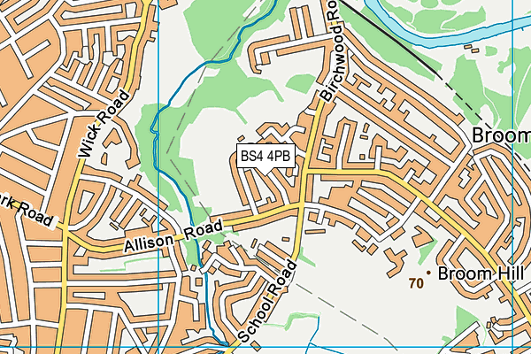 BS4 4PB map - OS VectorMap District (Ordnance Survey)