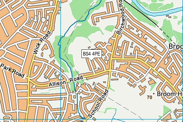 BS4 4PE map - OS VectorMap District (Ordnance Survey)
