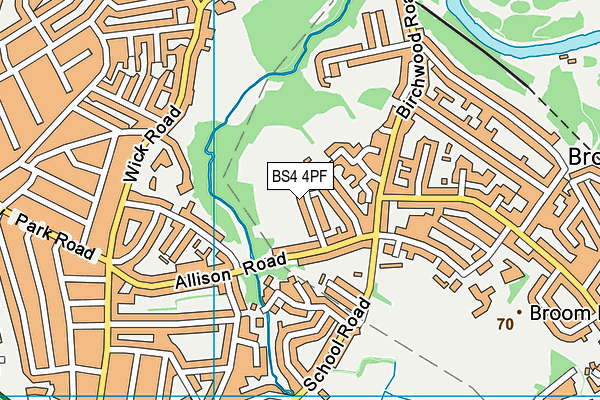 BS4 4PF map - OS VectorMap District (Ordnance Survey)