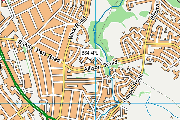BS4 4PL map - OS VectorMap District (Ordnance Survey)