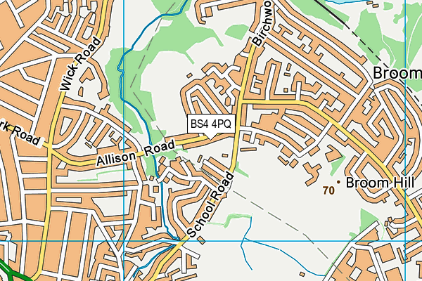 BS4 4PQ map - OS VectorMap District (Ordnance Survey)