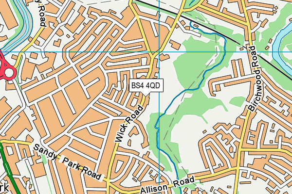 BS4 4QD map - OS VectorMap District (Ordnance Survey)