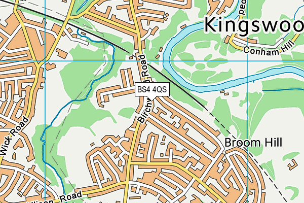 BS4 4QS map - OS VectorMap District (Ordnance Survey)