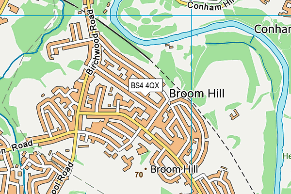 BS4 4QX map - OS VectorMap District (Ordnance Survey)