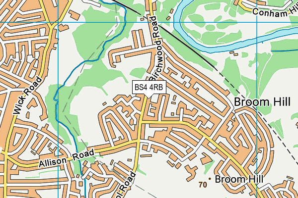 BS4 4RB map - OS VectorMap District (Ordnance Survey)