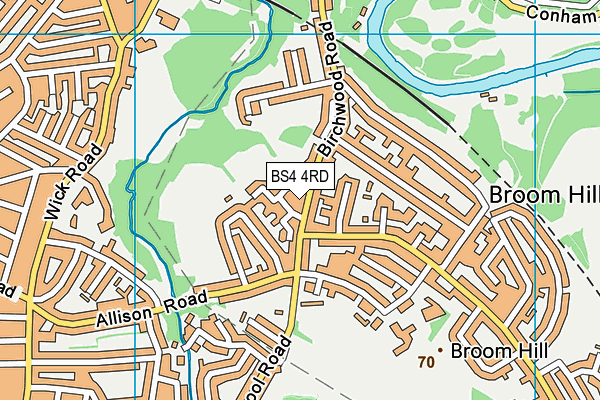 BS4 4RD map - OS VectorMap District (Ordnance Survey)