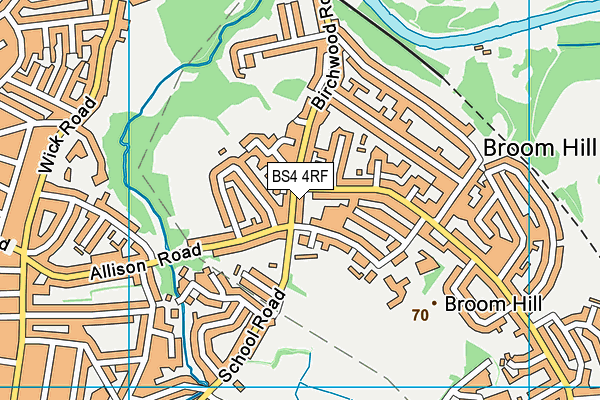 BS4 4RF map - OS VectorMap District (Ordnance Survey)