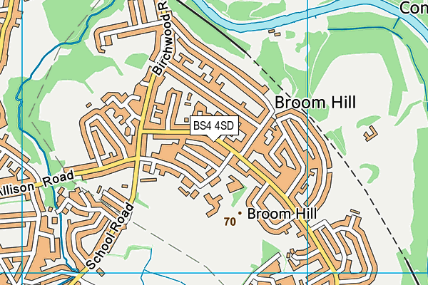 BS4 4SD map - OS VectorMap District (Ordnance Survey)