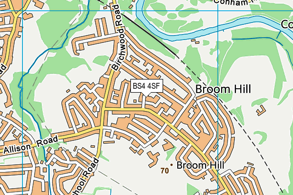 BS4 4SF map - OS VectorMap District (Ordnance Survey)