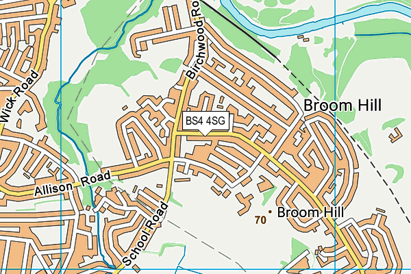 BS4 4SG map - OS VectorMap District (Ordnance Survey)